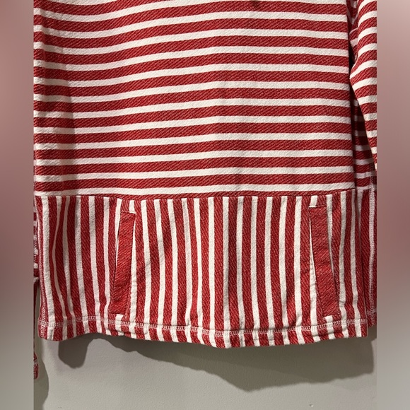 J. Crew Flip Striped Hoodie Sweatshirt Stripes Size Large Pockets - Picture 4 of 8